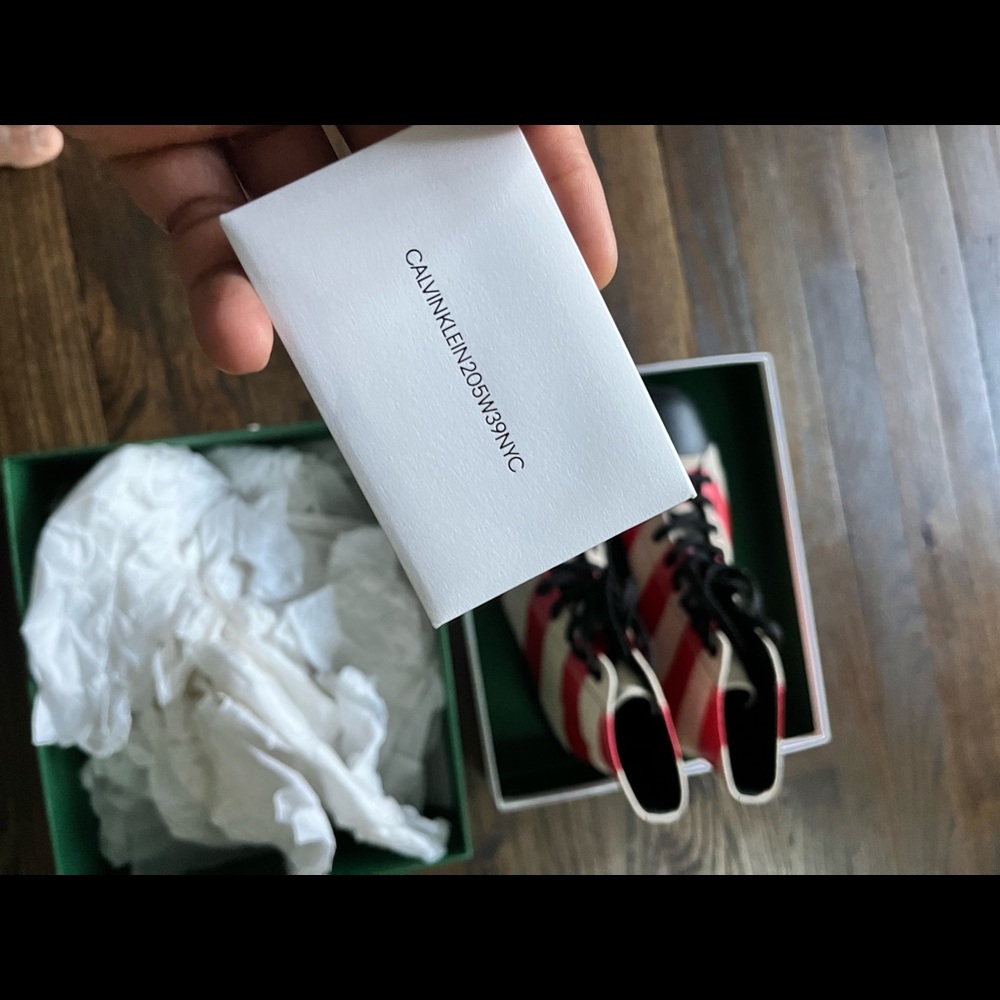 Calvinklein205w39nyc mens converse type shoes. - Picture 3 of 4